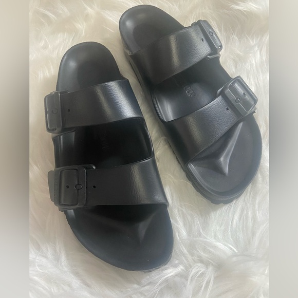 Birkenstock Shoes - NWOT Birkenstock Black Rubber Sandals Sz 41